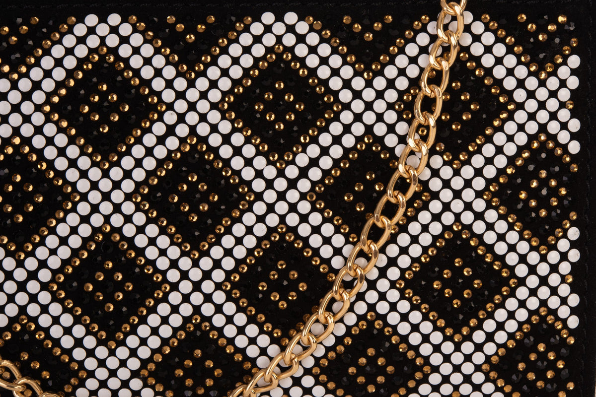 Vinci Leather The Nampula Black Glitter Suede Leather Small Clutch – product view 3