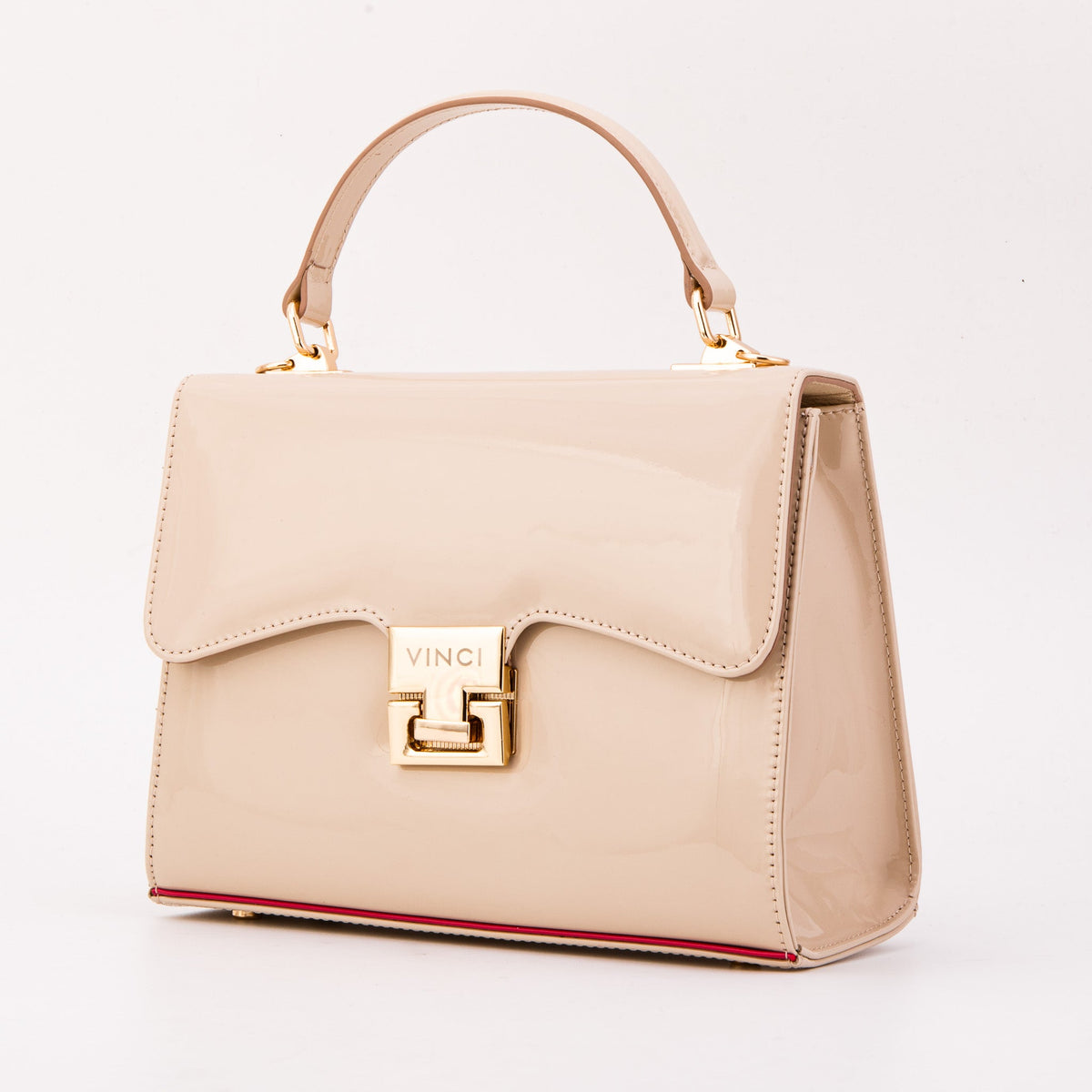 Vinci Leather The Ege Beige Leather Handbag – product view 3