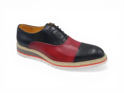 Carrucci Shoes Cap Toe Brogue Oxford Men’s Classic KS552 03T side view