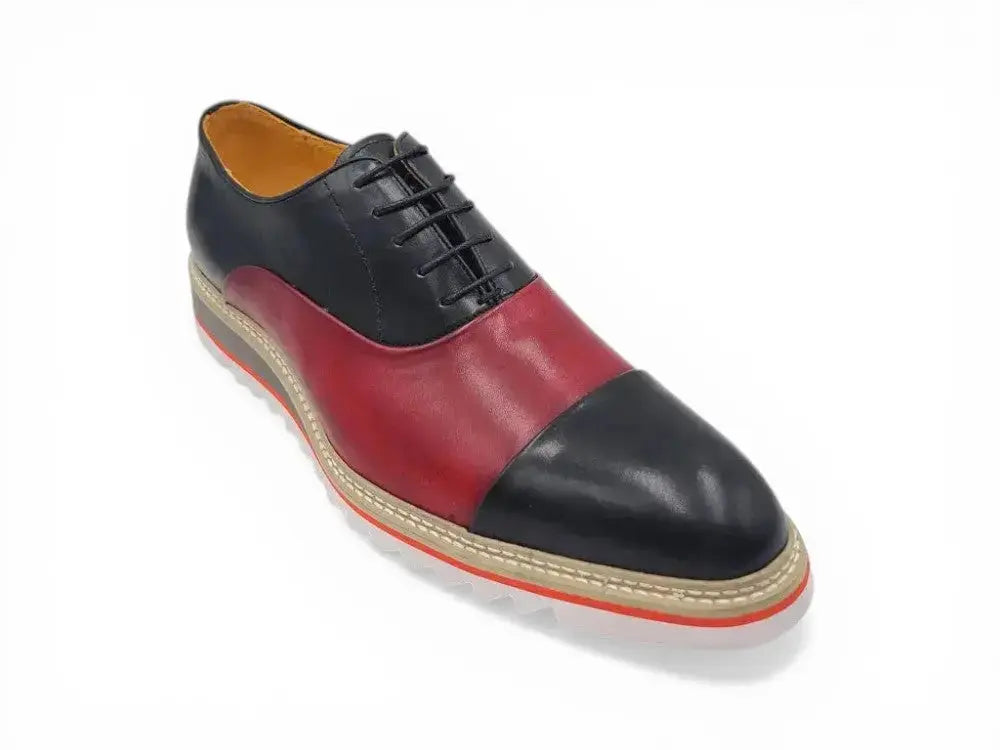 Carrucci Shoes Cap Toe Brogue Oxford Men’s Classic KS552 03T back view