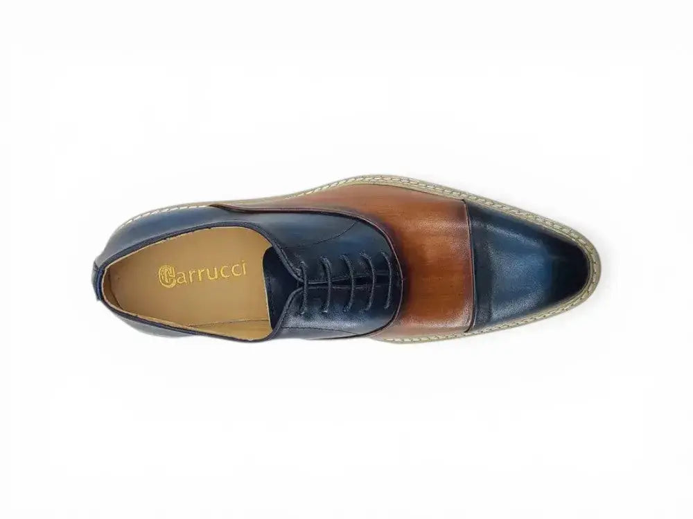 Carrucci Shoes Cap Toe Brogue Oxford Men’s Classic KS552 03T view 8