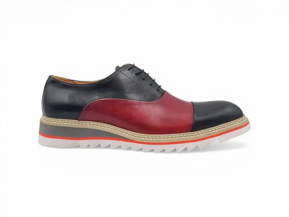 Carrucci Shoes Cap Toe Brogue Oxford Men’s Classic KS552 03T front view