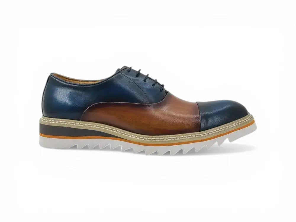 Carrucci Shoes Cap Toe Brogue Oxford Men’s Classic KS552 03T top view