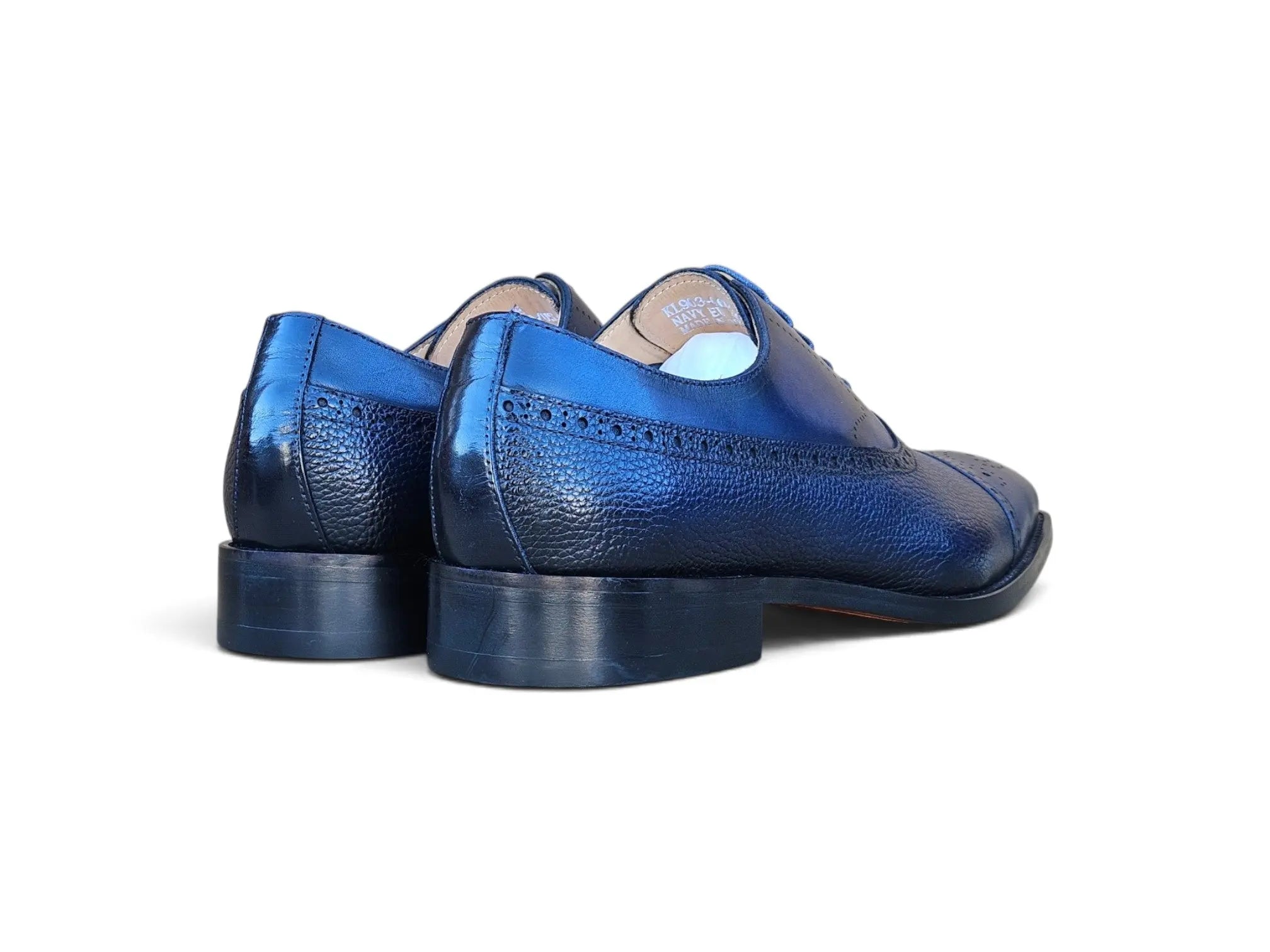 Carrucci Shoes Men's Cap Toe Oxford Leather Sole Classic Dress Shoe KL903 06E
