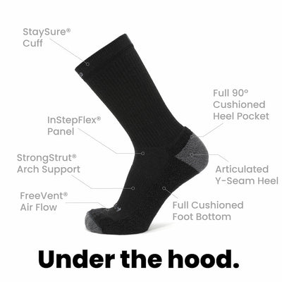 8 Pairs Carbon - Casual Crew Midweight Merino Wool Sock