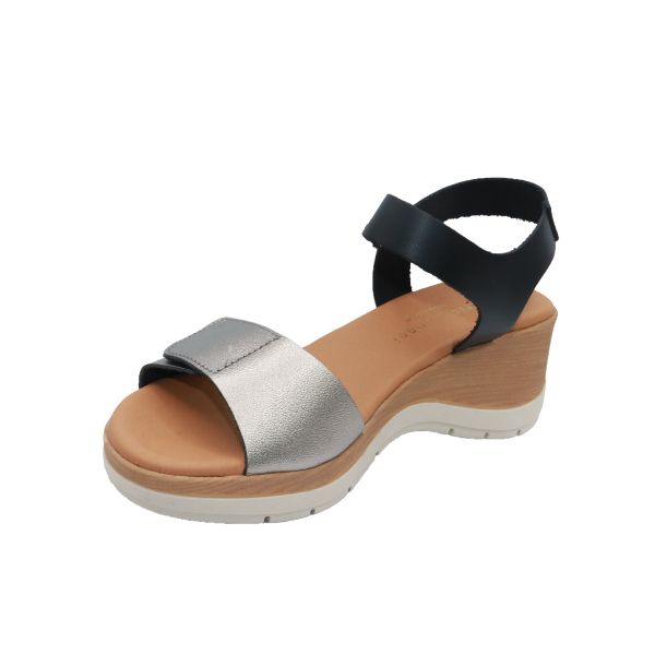 Eric Michael Caroline Leather Wedge Sandal