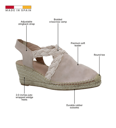 Eric Michael Carolyn Women’s Braided Wedge Espadrille