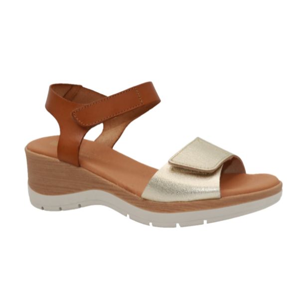 Eric Michael Caroline Leather Wedge Sandal