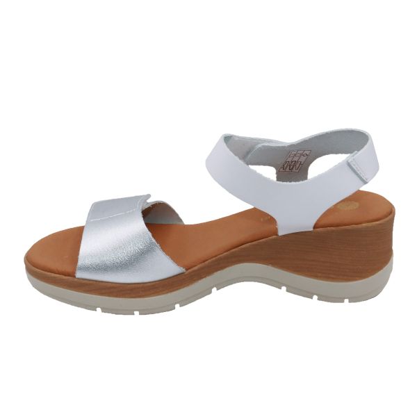 Eric Michael Caroline Leather Wedge Sandal