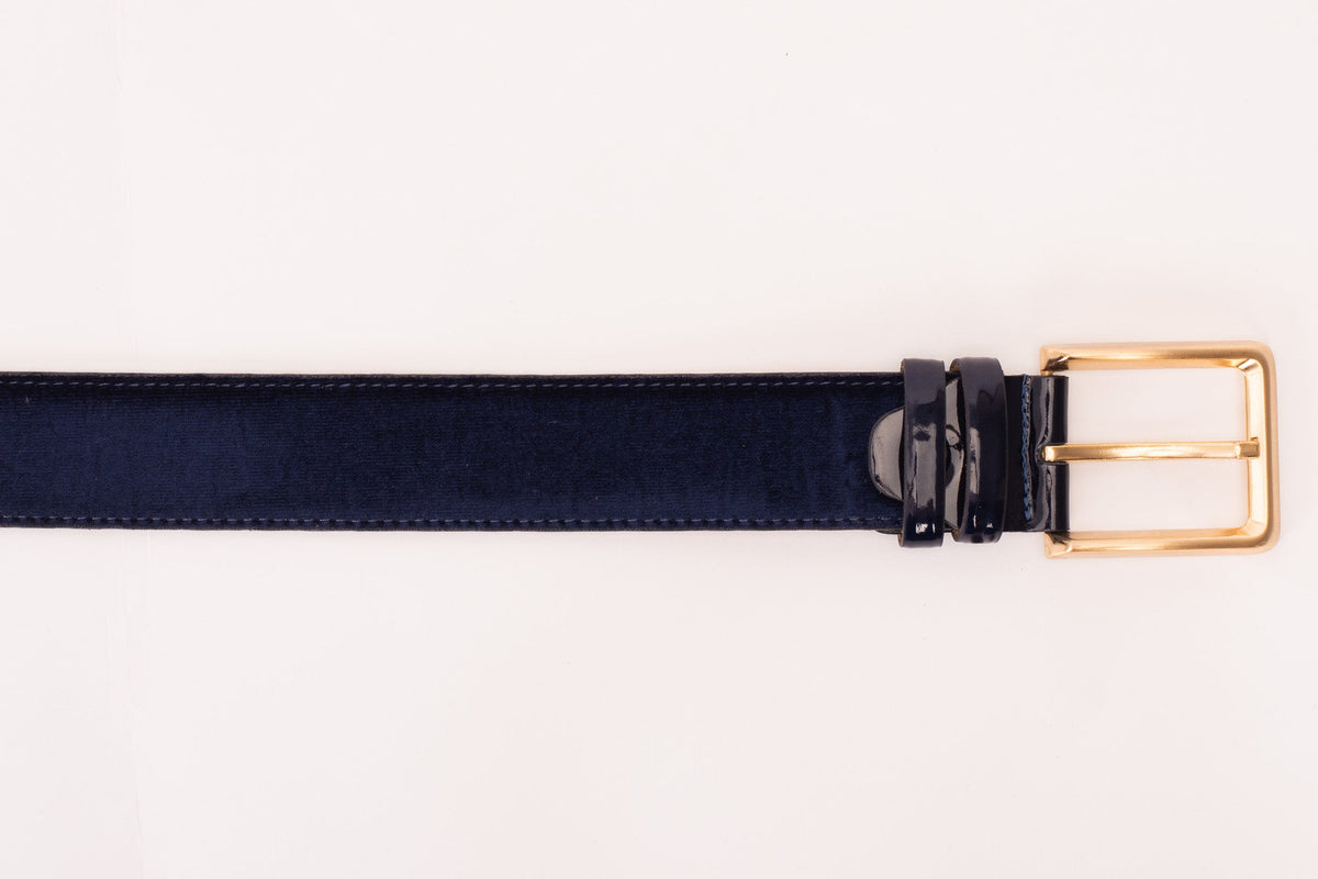 Vinci Leather The Casaletti Navy Blue Leather Belt – product view 3