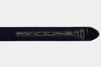 Vinci Leather The Casaletti Navy Blue Leather Belt – product view 5