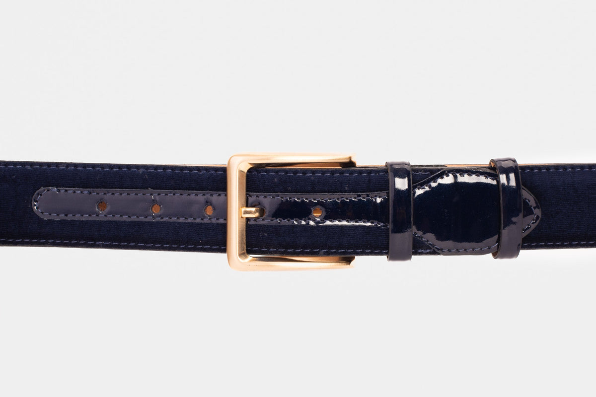 Vinci Leather The Casaletti Navy Blue Leather Belt – product view 2