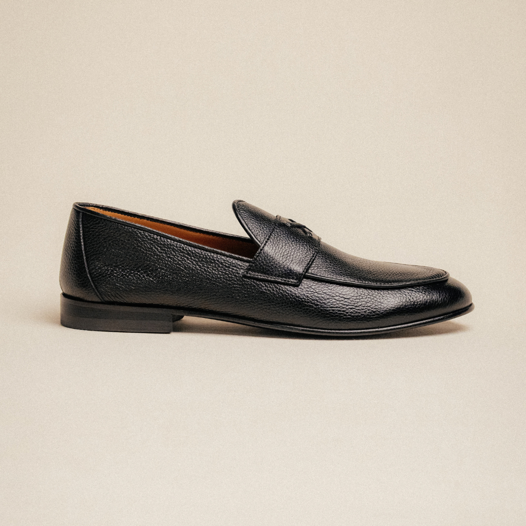 Del Toro Shoes Men's Black Pebbled Leather Centesimo – product view 5