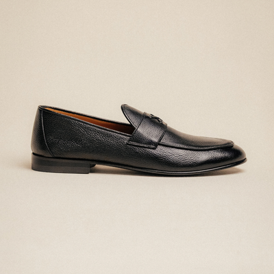 Del Toro Shoes Men's Black Pebbled Leather Centesimo – product view 5