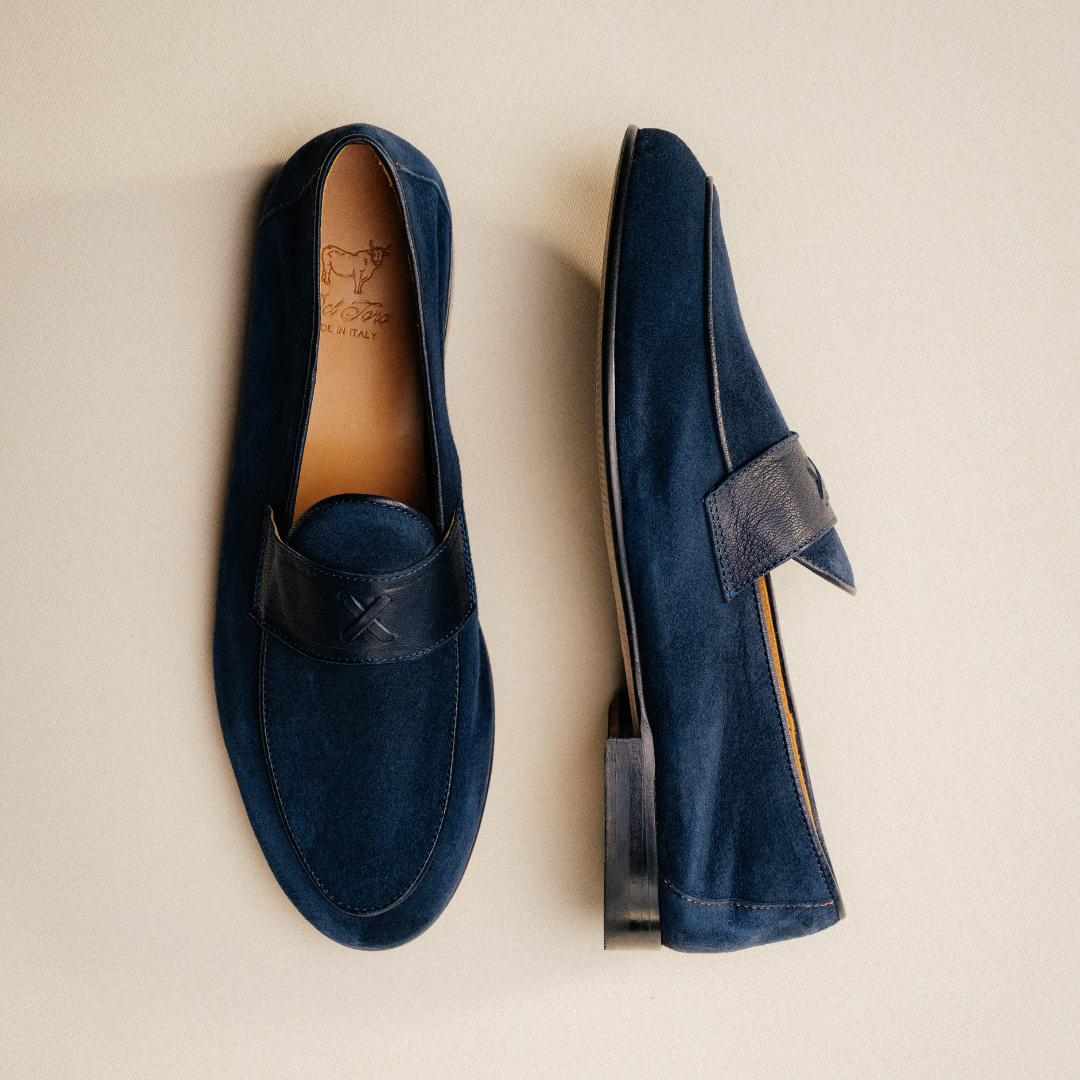 Del Toro Shoes Men's Navy Suede Centesimo