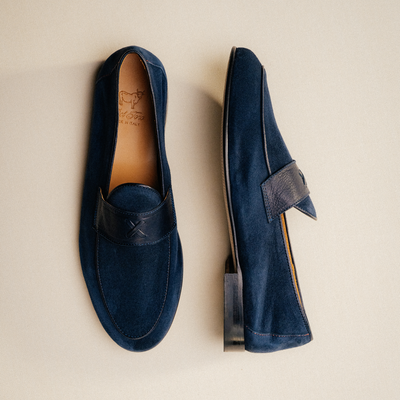 Del Toro Shoes Men's Navy Suede Centesimo