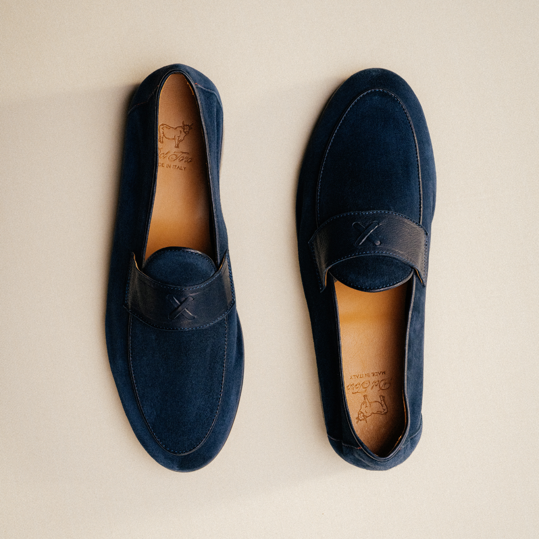 Del Toro Shoes Men's Navy Suede Centesimo