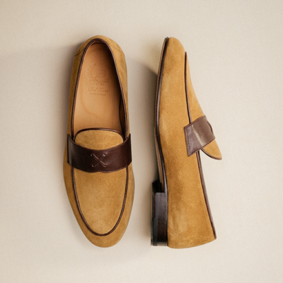 Del Toro Shoes Men's Tan Suede Centesimo