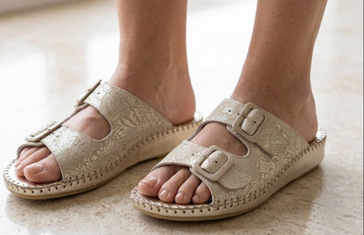 Jen Women’s Leather Comfort Slide Sandal