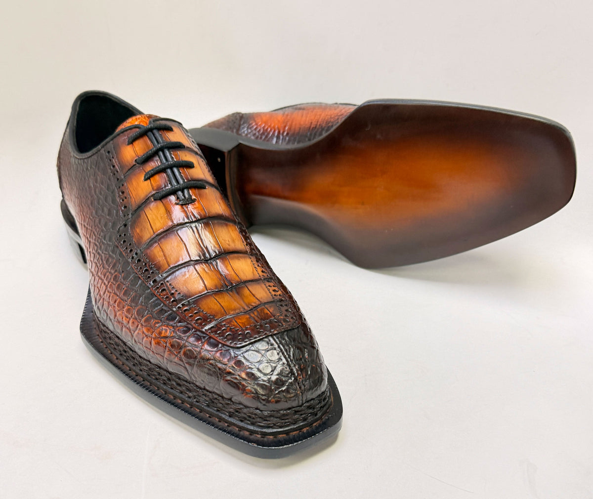 Maurice Chancellor II Alligator Oxford - Cognac – product view 3
