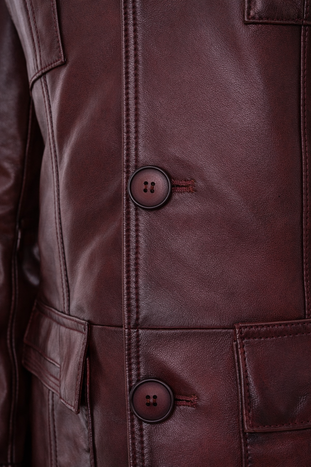 The Ravenna Burgundy Leather Men Jacket