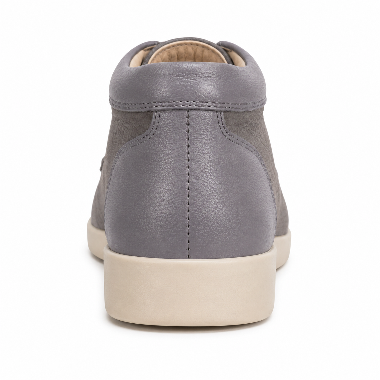 Johnny Famous Soho Men's Slate Gray Elephant-Embossed Leather High-Top Sneakers | Retro Bally-Inspired