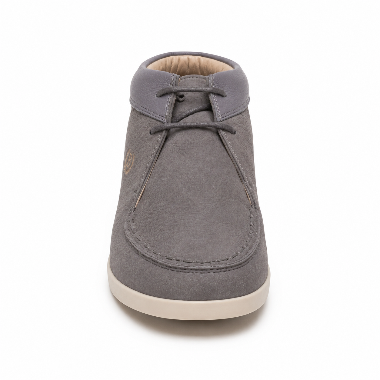 Johnny Famous Soho Men's Slate Gray Elephant-Embossed Leather High-Top Sneakers | Retro Bally-Inspired