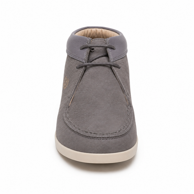 Johnny Famous Soho Men's Slate Gray Elephant-Embossed Leather High-Top Sneakers | Retro Bally-Inspired