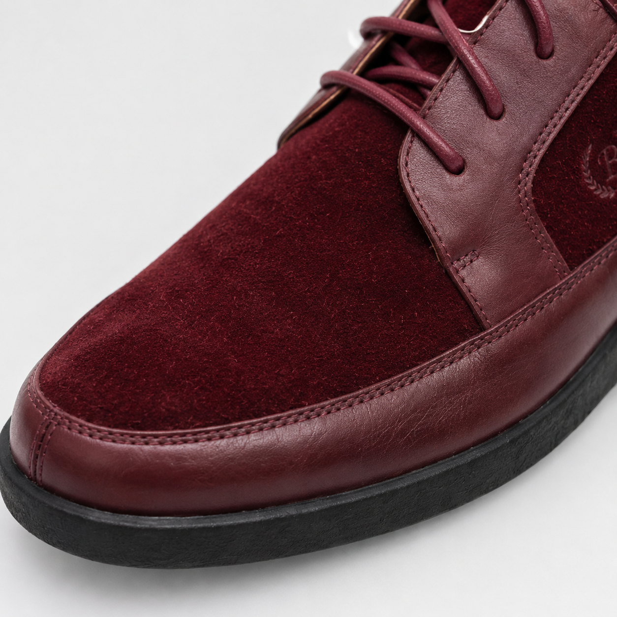 Johnny Famous Park West Men's Deep Burgundy Leather & Suede Low-Top Sneakers | Retro Bally-Inspired
