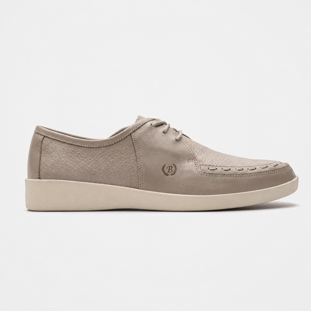 Johnny Famous Delancey Men's Beige Cream Leather & Suede Low-Top Sneakers | Retro Bally-Inspired