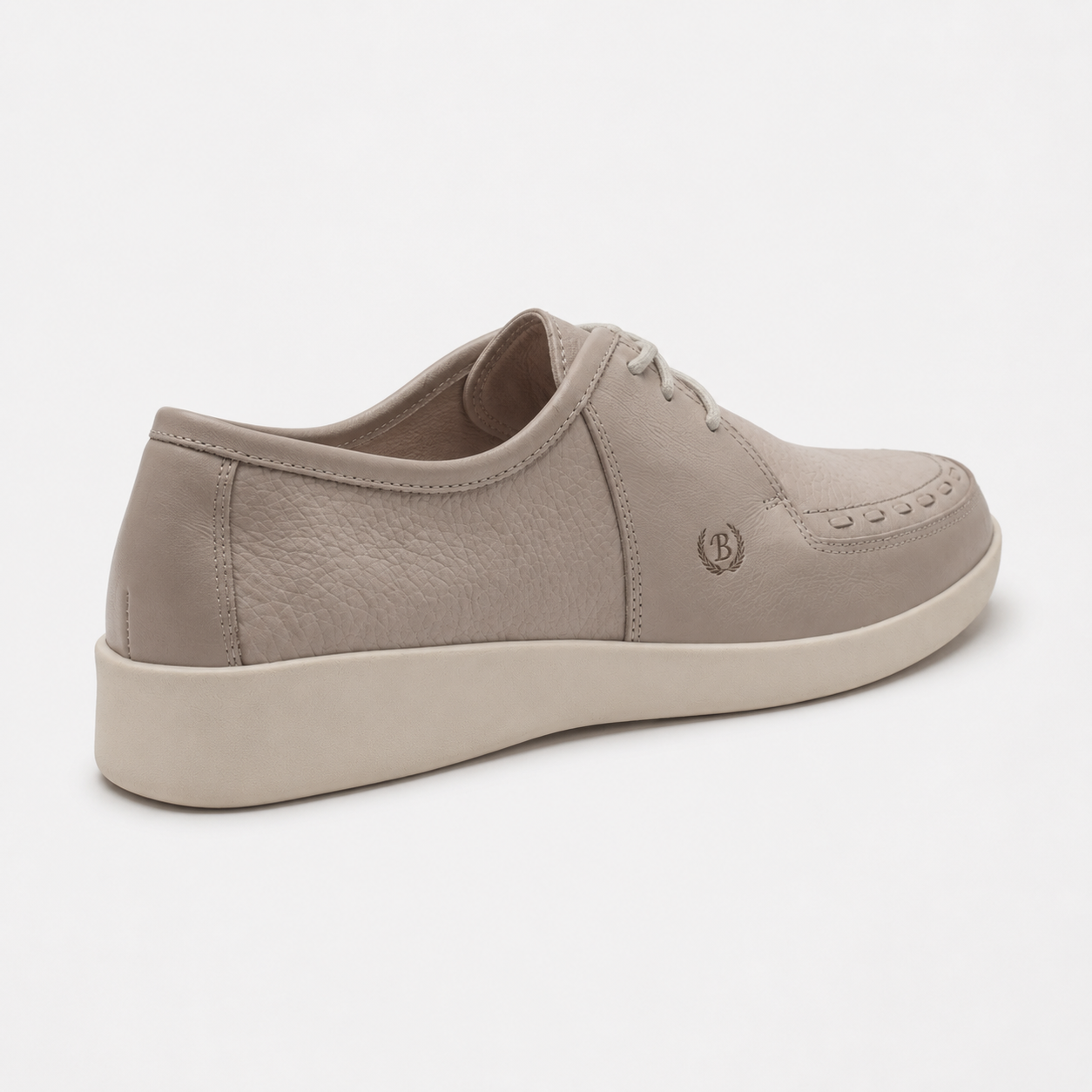 Johnny Famous Delancey Men's Beige Cream Leather & Suede Low-Top Sneakers | Retro Bally-Inspired