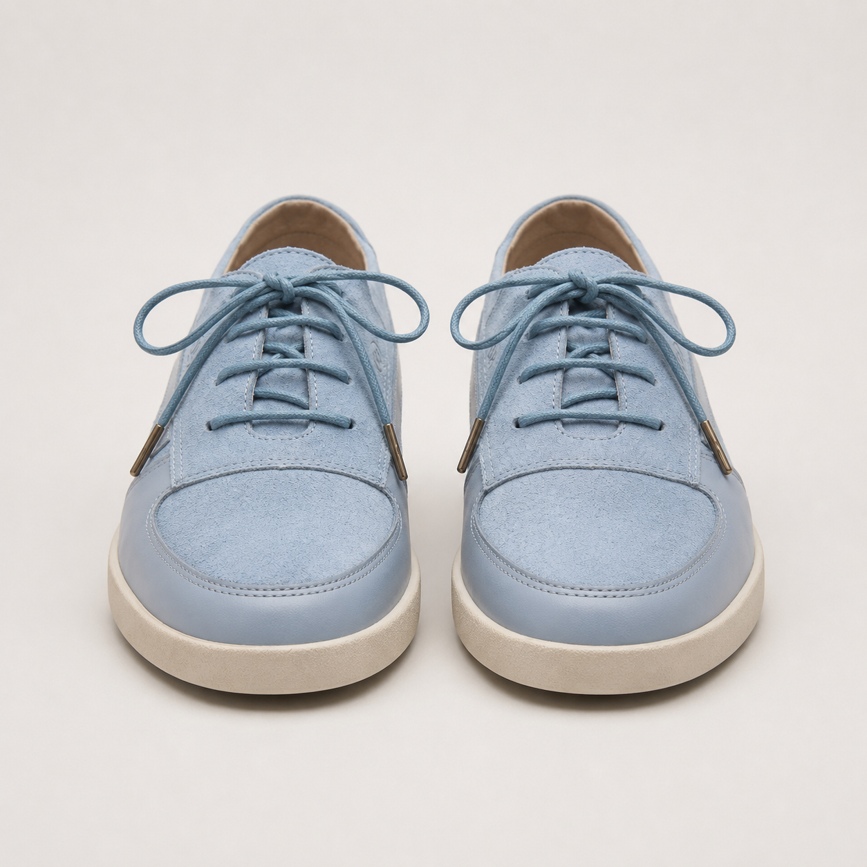 Johnny Famous Midtown Men's Powder Blue Suede & Leather Low-Top Sneakers | Retro Bally-Inspired