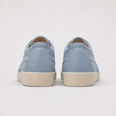 Johnny Famous Midtown Men's Powder Blue Suede & Leather Low-Top Sneakers | Retro Bally-Inspired