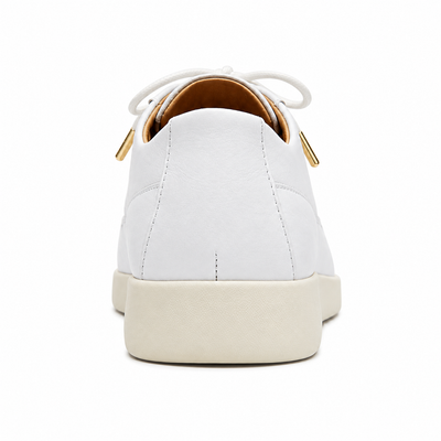 Johnny Famous Park West Men's White Nappa Leather Low-Top Sneakers | Retro Bally-Inspired