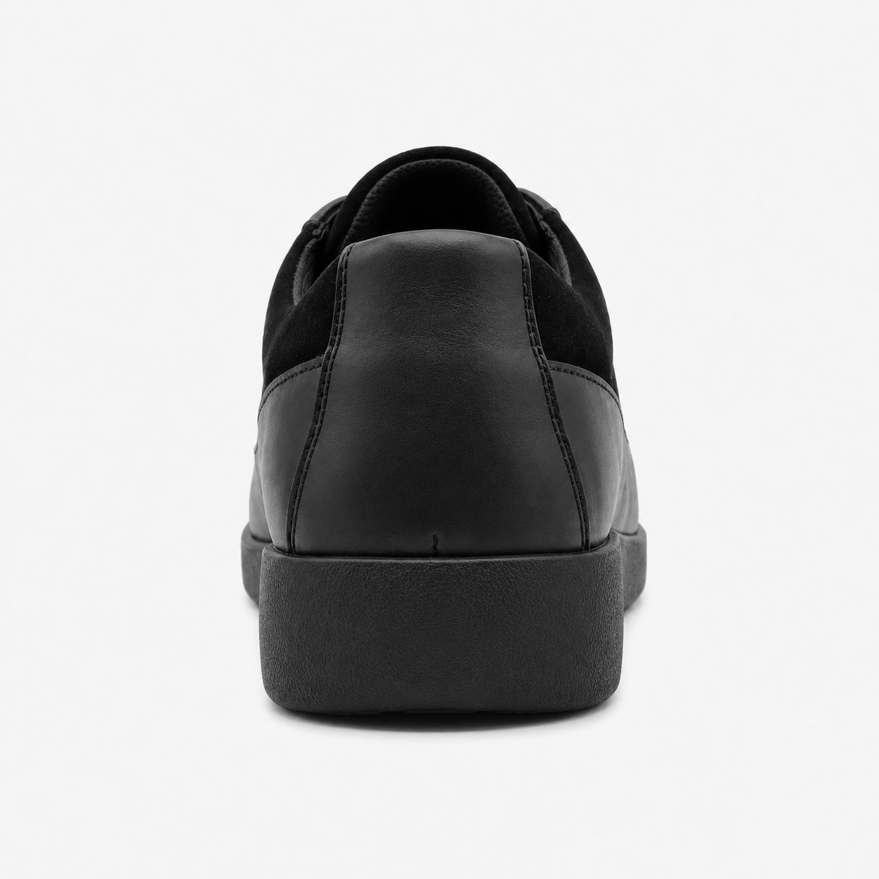 Johnny Famous Park West Men's All-Black Nappa Leather & Textured Suede Low-Top Sneakers | Retro Bally-Inspired