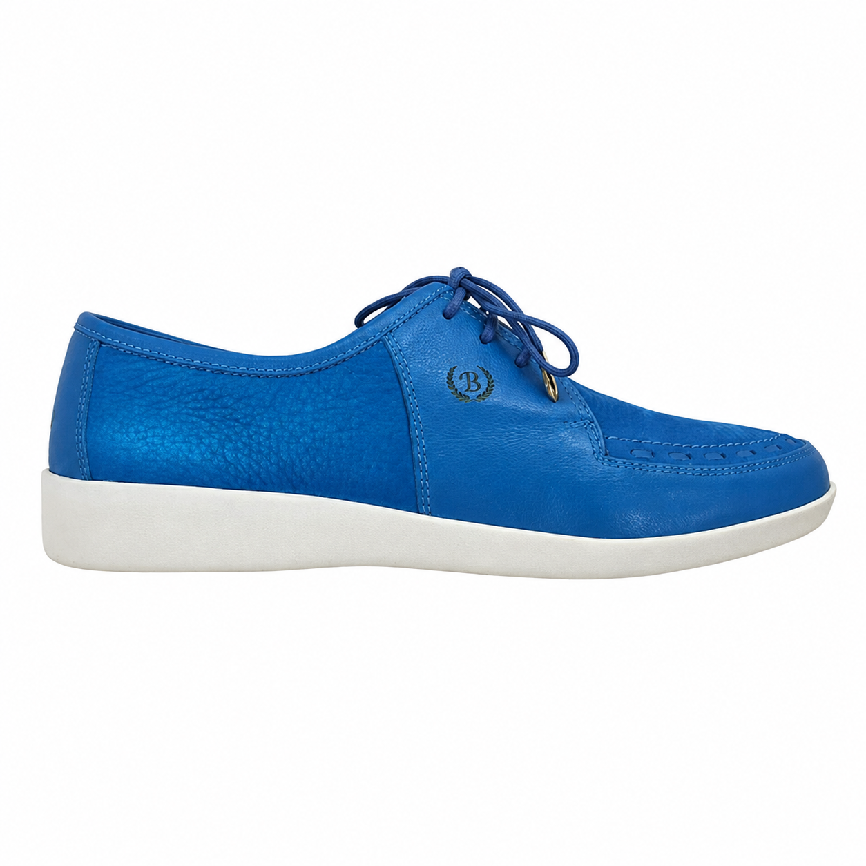 Johnny Famous Bally Style Delancey Men's Turquoise Blue Leather Low Top Sneakers