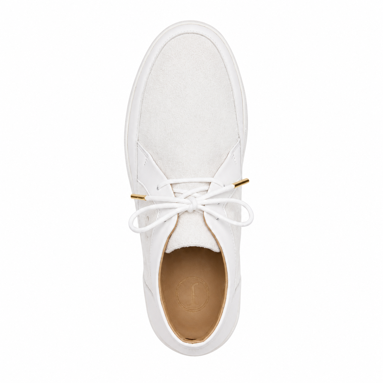 Johnny Famous Bally Style Central Park Men's White Nappa Leather and Suede High Top Sneakers
