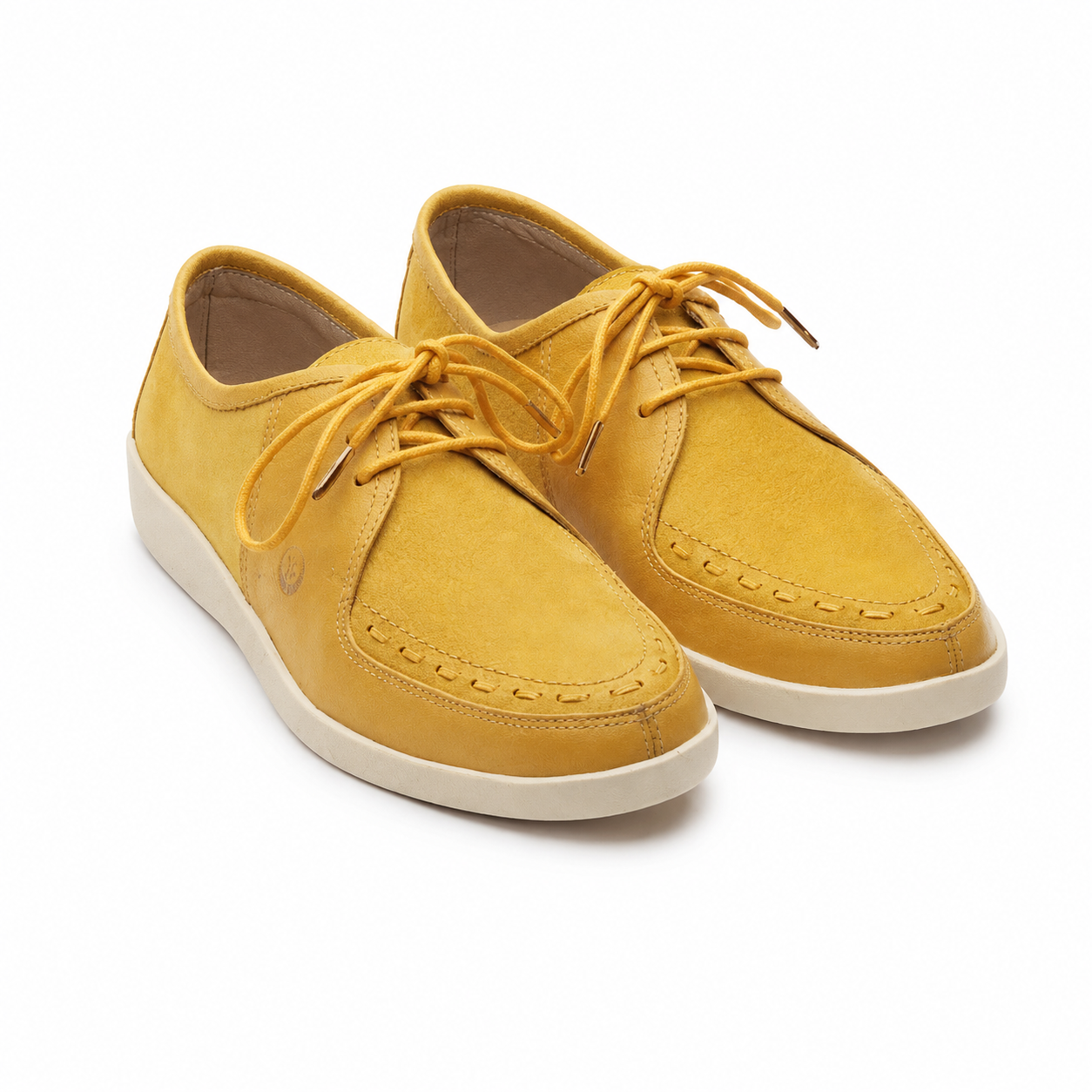 Johnny Famous Bally Style Delancey Men's Yellow Leather Low Top Sneakers