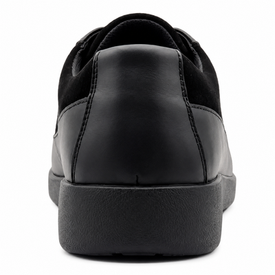 Johnny Famous Bally Style Park West Men's Black Leather and Suede Low Top Sneakers