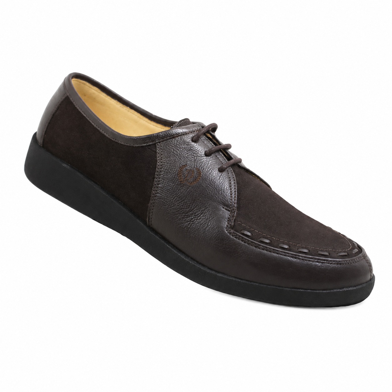 Johnny Famous Bally Style Delancey Men’s Cafe Brown Leather Low Top Sneakers