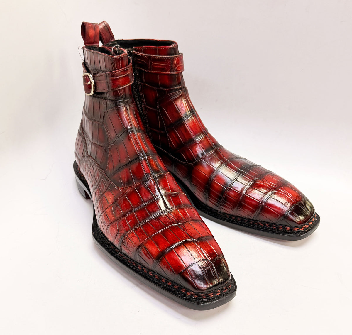 Maurice Chicago Custom Made Alligator Boot - Rust – product view 1