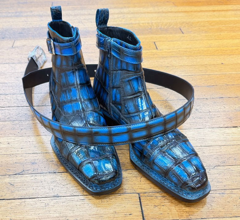 Maurice Chicago Alligator Boot - Blue – product view 8