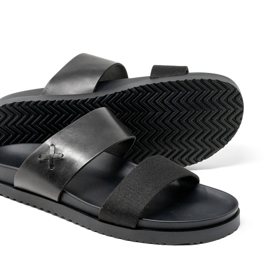 Del Toro Shoes Men's Black Cinturini Sandal