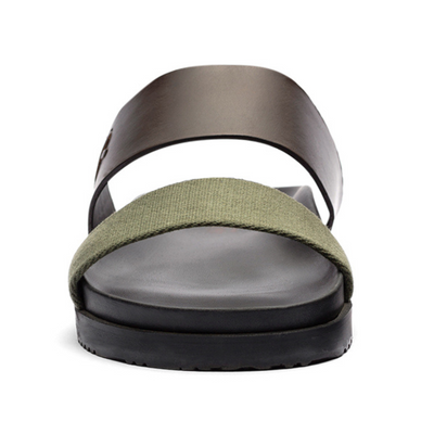 Del Toro Shoes Men's Brown & Green Cinturini Sandal