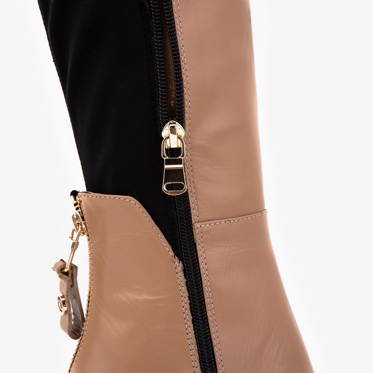 Vinci Leather The Verona Cream Leather Knee High Women Boot – product view 5