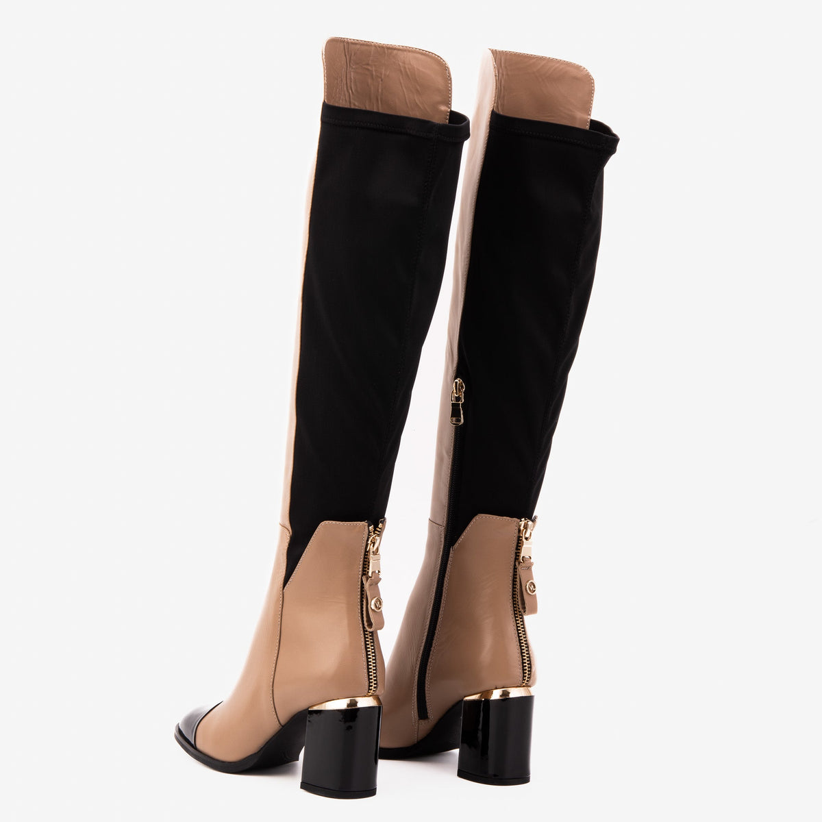 Vinci Leather The Verona Cream Leather Knee High Women Boot – product view 8