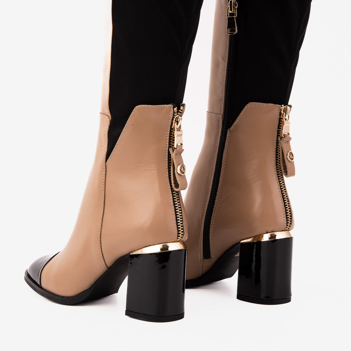 Vinci Leather The Verona Cream Leather Knee High Women Boot – product view 9