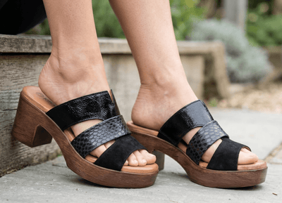 Eric Michael Connie Multi Tone Block Heel Sandal