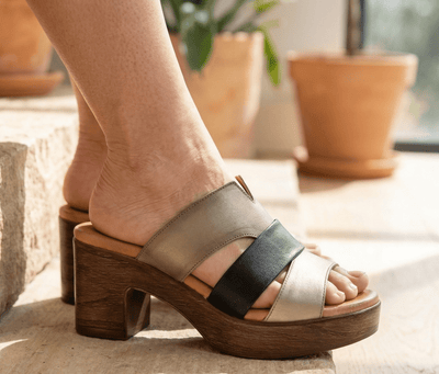 Eric Michael Connie Multi Tone Block Heel Sandal