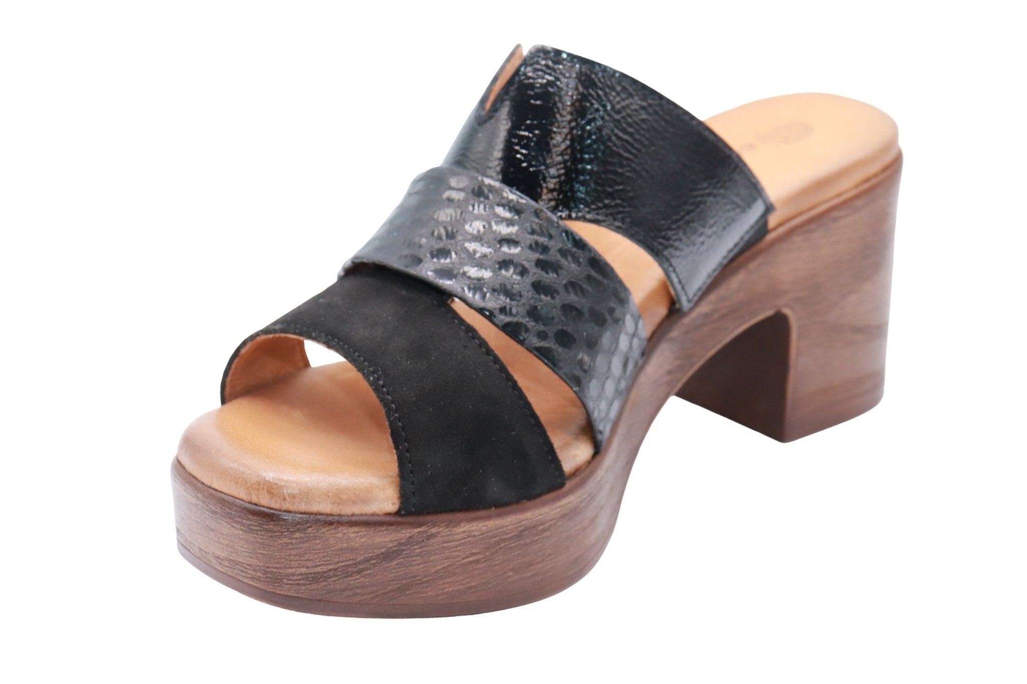 Eric Michael Connie Multi Tone Block Heel Sandal